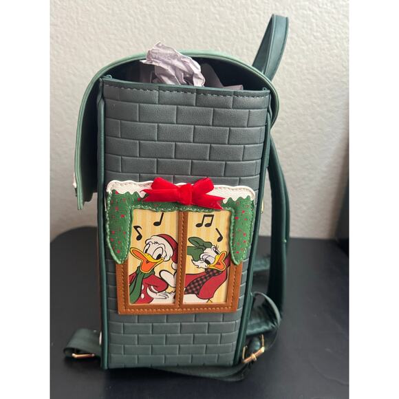 Disney Mickey Mouse and Friends Christmas House Mini Backpack NWT Holiday Bag main image 6